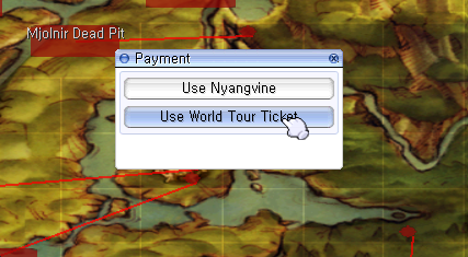 World Tour Ticket payment window